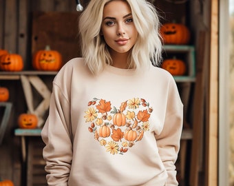 Herfst T-shirt, herfstbladeren en pompoenen alstublieft, Thanksgiving pompoen sweatshirt, herfst hoodie, herfst pompoenen trui, Cottagecore Tee