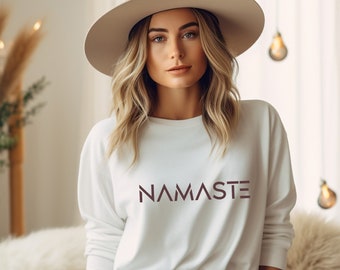 Minimalistisches Sweatshirt, Namaste Shirt, Namaste Hoodie, Yoga Shirt, Boho Script Sweatshirt, Yoga Hoodie, Glaube Geschenke für sie, buddhistisches T-Shirt