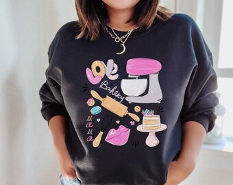 Baking Sweatshirt, Baking Shirt, Baking Gifts, Bakery Gifts, Love Baking, Baking Lover Sweatshirt, Pastry Chef Sweatshirt, Baker Shirts