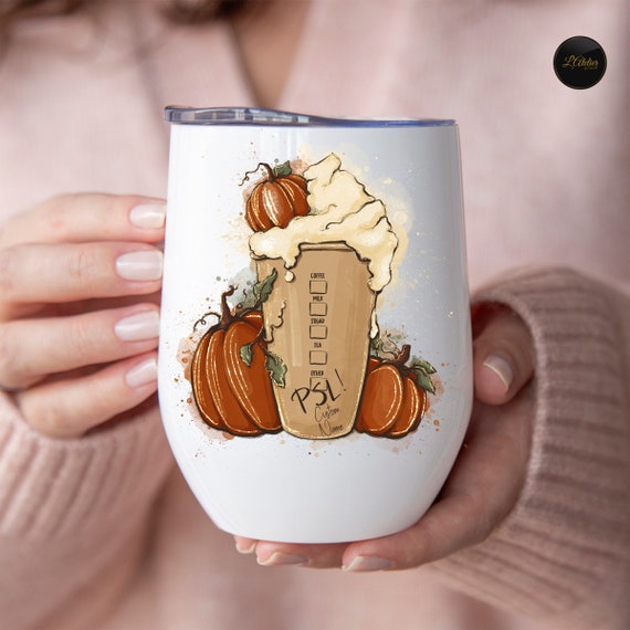 Bicchiere personalizzato Fall To Go, Pumpkin Spice Lattee Thermo Cup, PSL  To Go Thermo Cup, Regalo del Ringraziamento, Tazza da viaggio con zucca  autunnale con nome -  Italia