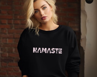 Minimalist Sweatshirt, Namaste Shirt, Namaste Hoodie, Yoga Shirt, Boho Script Sweatshirt, Yoga Hoodie, Faith Gifts For Her, Buddhist Tee