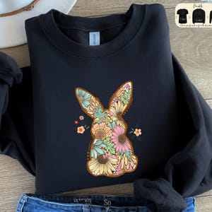 Coquette Bow Bunny Ears Sweatshirt, Cute Easter Bunny T-Shirt, Aesthetic Rabbit Tee, Easter Gift, Soft Girl Spring Outfit, Easter Hoodie