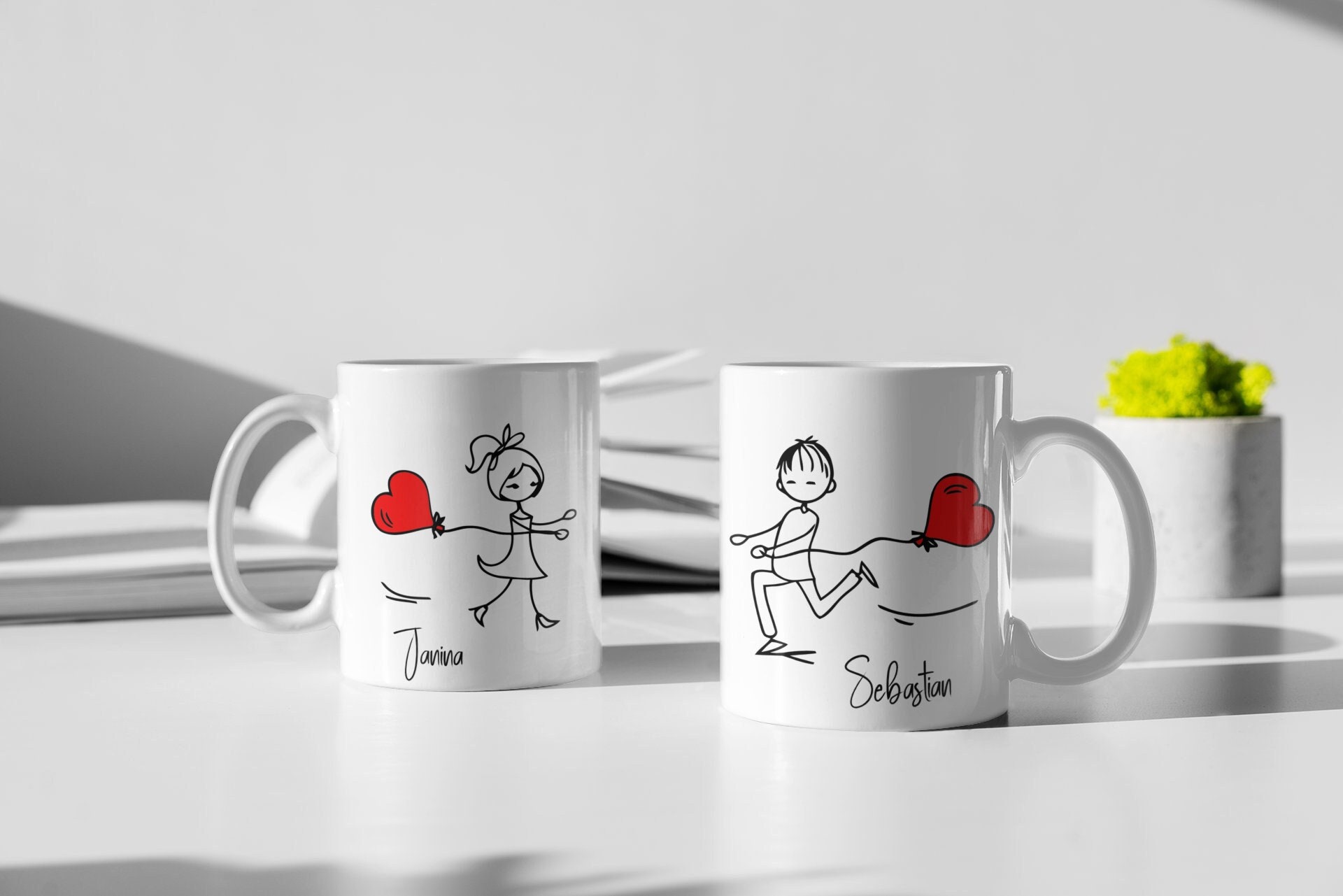 Set 2 tazze di coppia Fidanzato e Fidanzata Come il mio caffè, idea  regalo per San Valentino!