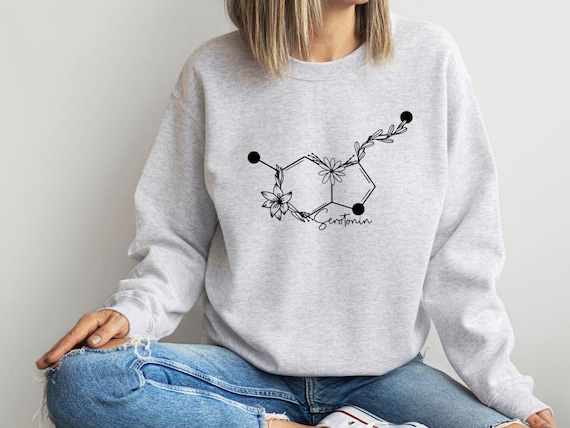 Serotonin Sweatshirt, Minimalist Mental Health Sweat, Self Love, Self Care Sweatshirt, Therapy Hoodie, Psychology Gift, Therapist T-Shirt