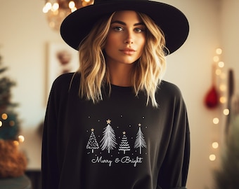 Christmas Tree Sweatshirt, Christmas Sweater, Cute Christmas T-Shirt, Holiday Hoodie, Women's Christmas Shirt, Christmas Tree Tee Shirt