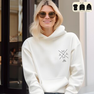 Personalisiertes Geburtsjahres-Sweatshirt, personalisiertes Mama-T-Shirt, Mama-Pullover, Muttergeschenk, individueller Mama-Hoodie, personalisierte Geschenke zum Muttertag Bild 4