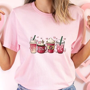 Valentine Coffee Heart Shirt, Cute Love Shirt, Women Valentine Sweater, Valentine Gift for Her, Womens Cute Valentine Shirt, Love Sweatshirt