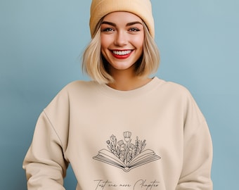 Book Flower Sweatshirt, Wildflowers Reading T-Shirt, Unisex Floral Sweater, Bookish Sweatshirt,  Librarian Hoodie, Sweatshirt Books Lovers