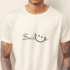 Smile Shirt, Positive Vibes Sweatshirt, Positivity Quote T-Shirt, Smile Hoodie, Graphic Tee For Woman, T-Shirts With Inspirational Sayings zdjęcie 5