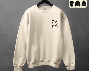 Personalised Papa Sweatshirt, Dad T-Shirt, Father's Day Gift, Custom Name Papa Hoodie, Pregnancy Announcement, New Dad Gift, Dad To Be Gifts