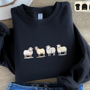 Cute Sheep Sweatshirt, Sheep Sweater, Animal Lover Gift, Womens Crewneck Sweatshirt, Farmer T-Shirt, Funny Farm Animals Hoodie