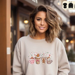 Christmas Coffee Sweatshirt ,Cute Christmas T-Shirt, Christmas Sweater, Retro Christmas Hoodie, Family Christmas Tee, Cozy Holiday Sweater