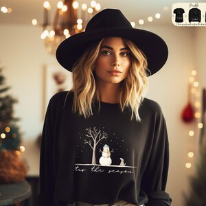 Christmas Snowman Sweatshirt, Christmas Dog T-Shirt, Snowman Hoodie, Snowman Dog Shirt, Christmas Crewneck, Christmas Shirts for Women