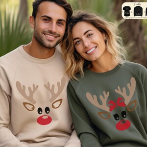 Maglione Di Natale Con Renne Litherday Uomo E Donna | Morbido, Leggero E Traspirante | Regalo Per Coppie E Famiglia