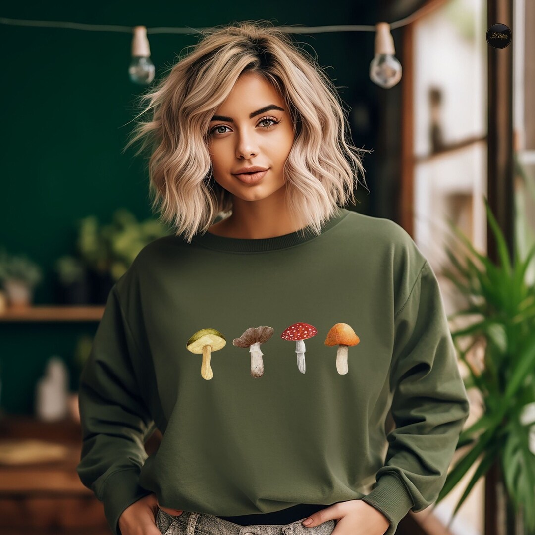 Simple Graphic Mushroom Tshirt Magic Mushroom Sweatshirt Etsy