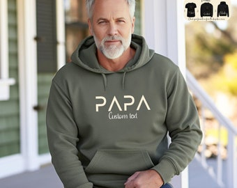 Personalized Papa Hoodie, Custom Dad T-Shirt, Father's Day Gift