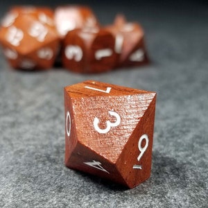 Sage’s Trees - Redwood Oversized White Ink Polyhedral Dice Set