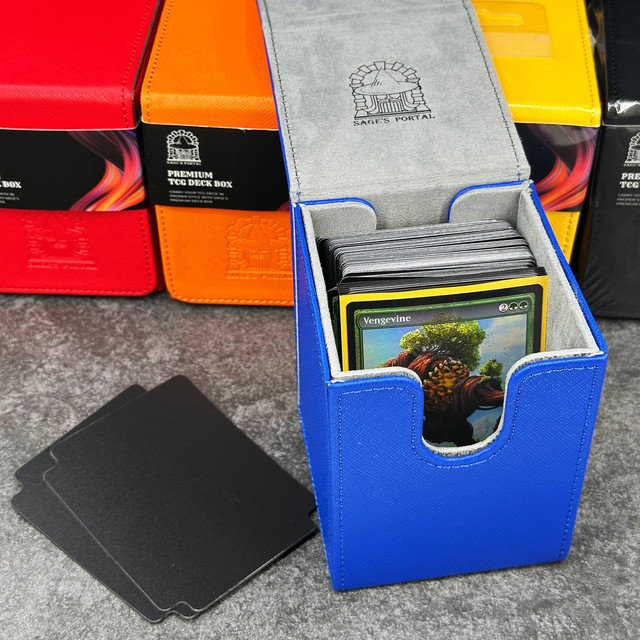 Sage’s Premium Deck Box - Holds 100+ Double Sleeved Cards | MTG, Pokémon, Commander Deck Box | Gifts for Him, Magic the Gathering