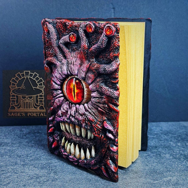 Red Eye Tyrant Notebook | Handmade Notebook for TTRPG, Sketchbook, Diary