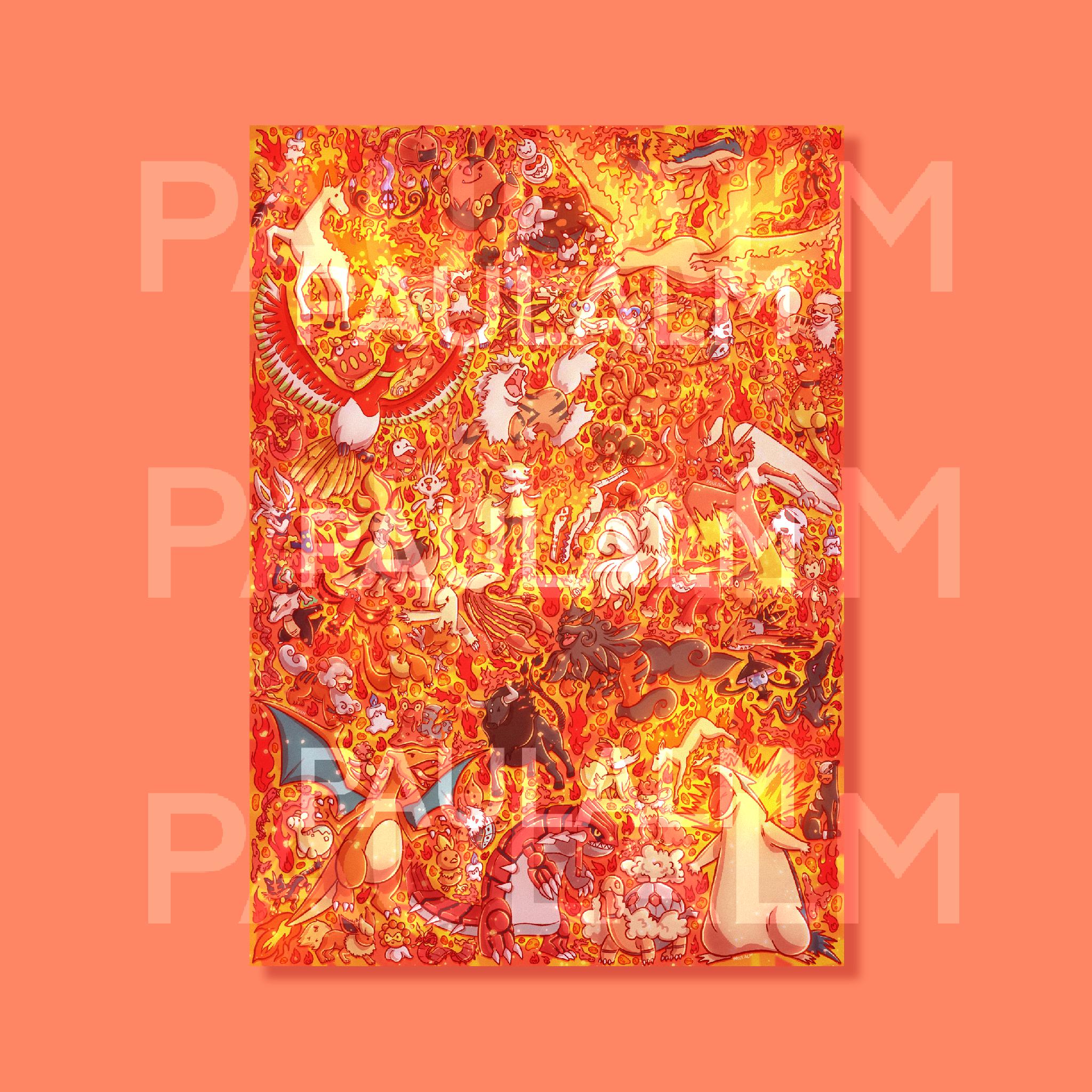 Pokémon Fire Fanart - Etsy