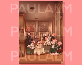 Las Meninas de Shin Chan Fanart Print