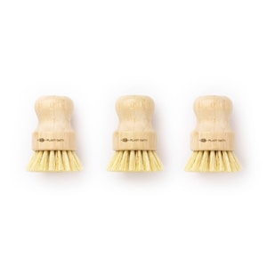 PLANT OATH | Bamboo Handy Dish Brush (3 Pack) | Eco-Friendly Cleaning Solution | Sustainable Gift | Zero Plastic Kitchen Essential | Durable