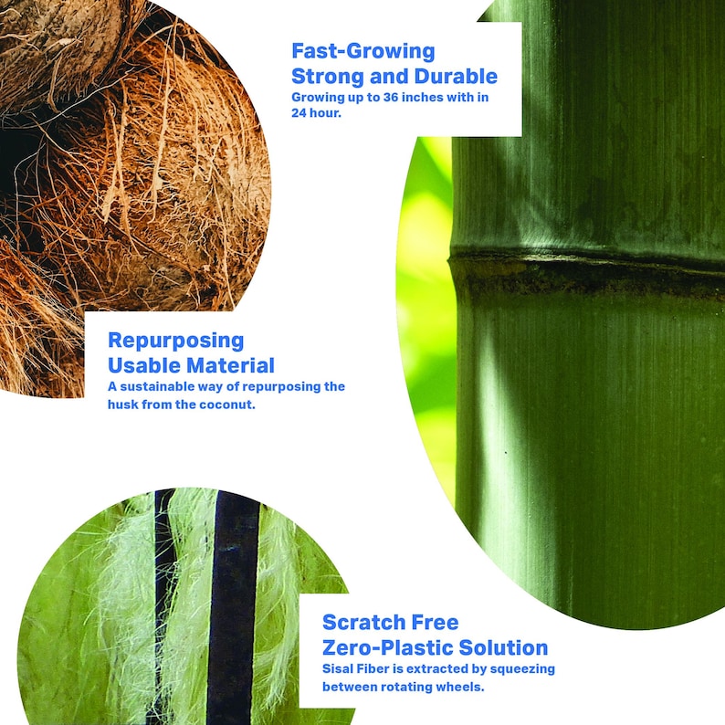 Discover our eco-friendly products made from bamboo, sisal, coconut, and metal, showcasing innovative sustainable materials and designs. Each item is crafted with care for environmentally conscious consumer in mind.