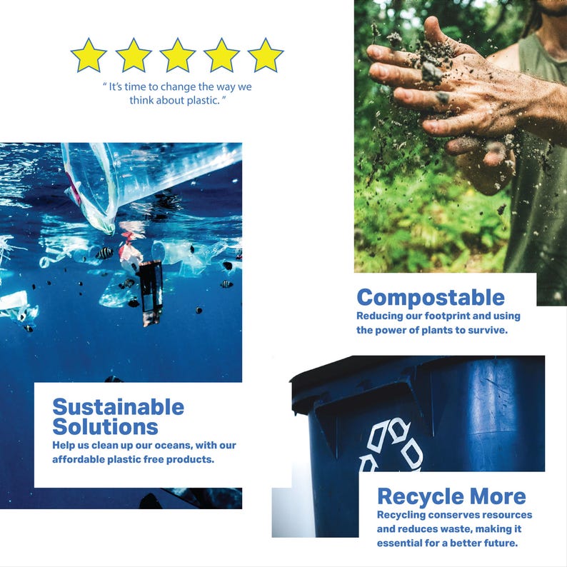 Discover our eco-friendly range that features innovative compostable packaging and recyclable materials, all meticulously designed to support sustainable living practices. Embrace a greener lifestyle with products that not only reduce waste.