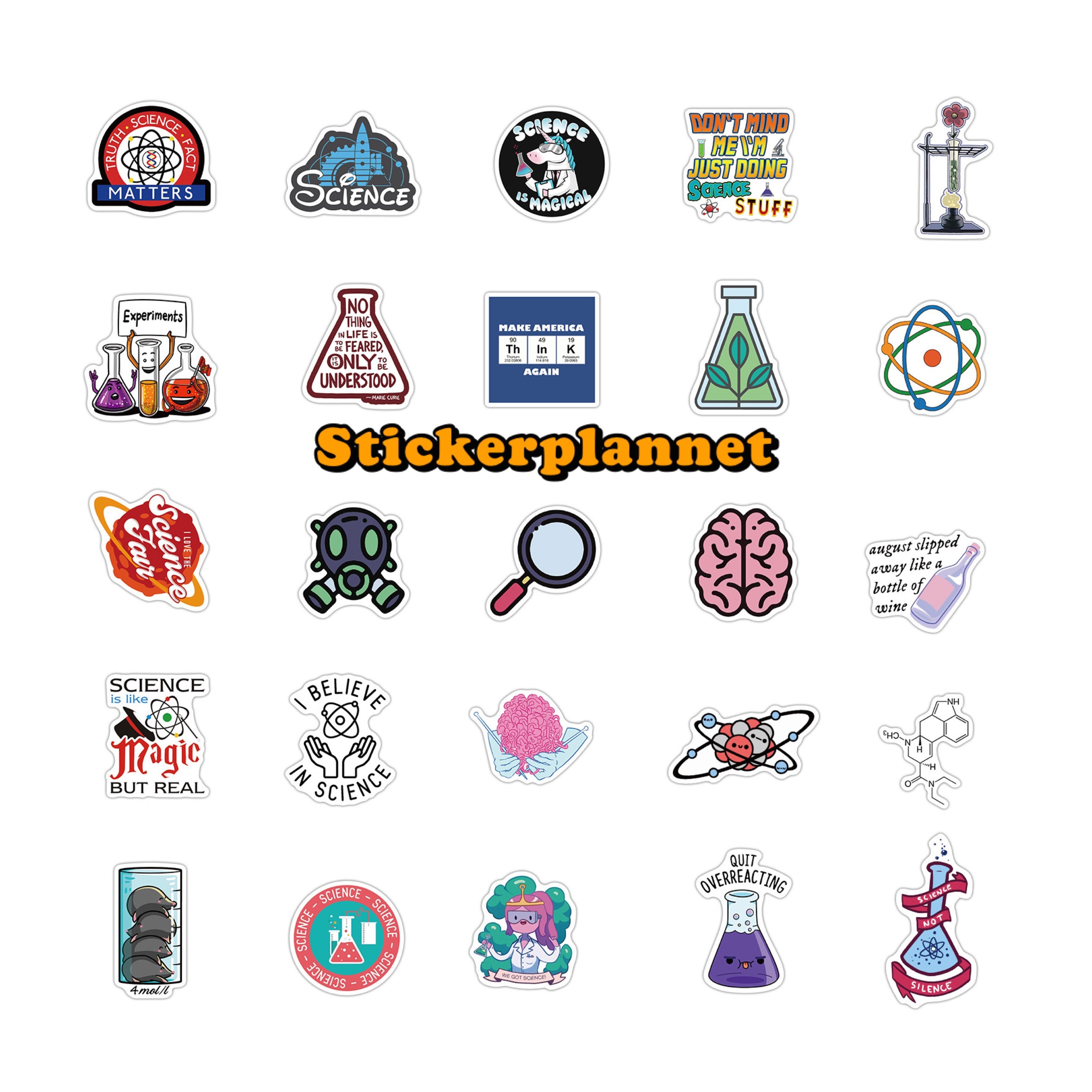 Science Laboratory Sticker Pack 50 Etsy