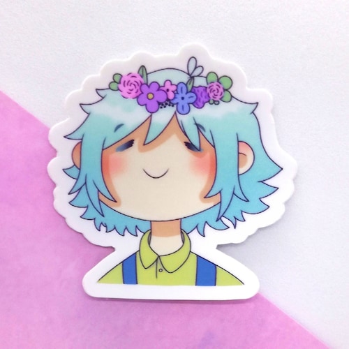 OMORI Basil Vinyl Sticker Etsy