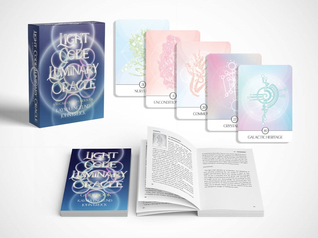 Light Code Luminary Oracle Deck 50 Cards 128page Guidebook Light