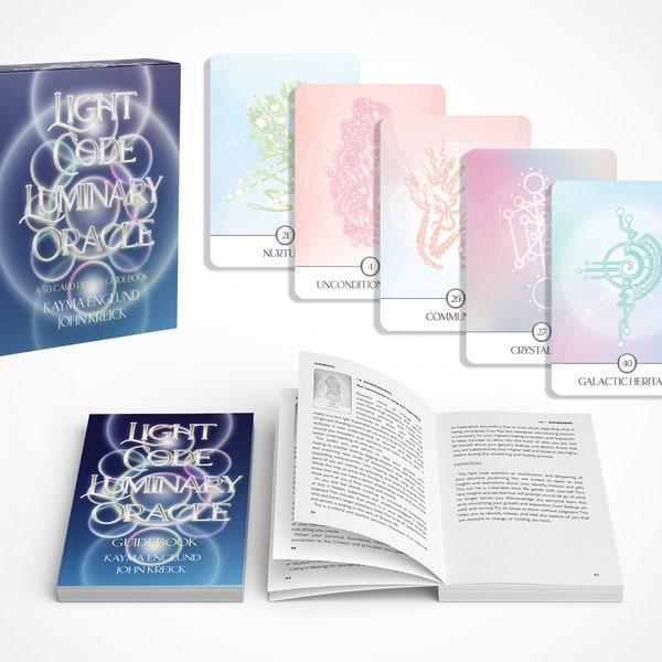 Light Code Luminary Oracle Deck | 50 Cards | 128-Page Guidebook | Light Language Codes and Activations