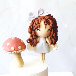 トッパーフェアリーケーキ、ファンダンフェアリー、コールドフェアリー磁器、女の子のケーキデコレーション、フェアリーケーキフィギュア、フォンダンケーキ、フォンダンマッシュルーム、ケーキトッパー