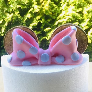 Vela número 1 para tartas de primer cumpleaños, niña, lazo rosa 3D, linda  vela de 1 cumpleaños para bebé, princesa, mujer, dulce tema de baby shower