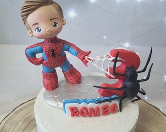 Spiderman Action Figure Decorazioni Torta Spider-Man - 32 Pezzi - Per Feste A Tema Supereroi Per Bambini E Bambine Cake Topper Supereroi - 8