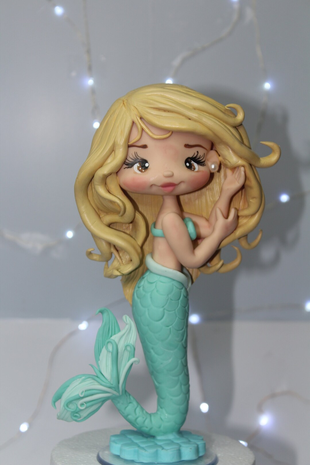 Fondant Mermaid, Cold Porcelain Mermaid Doll, Under the Sea Party ...