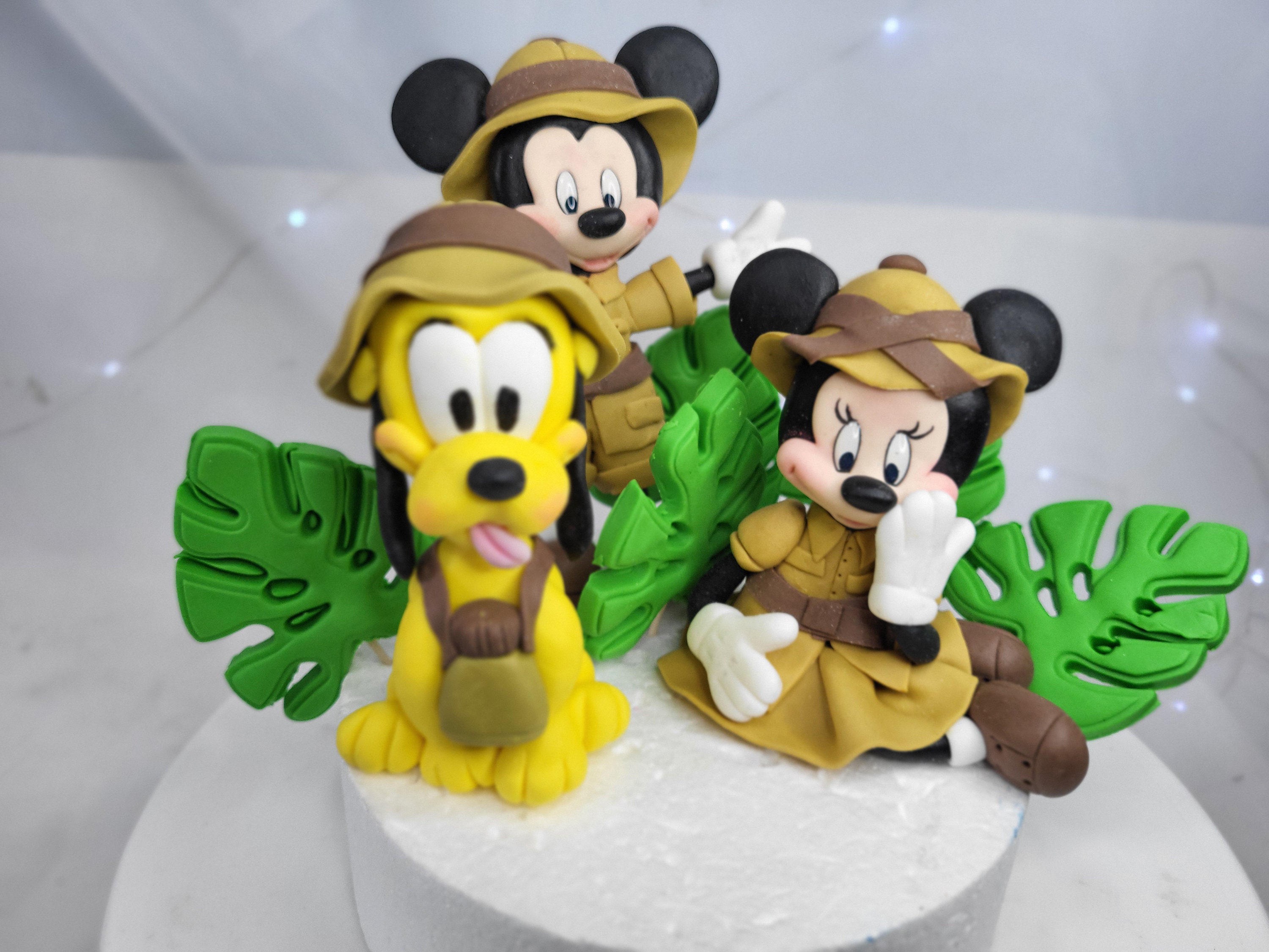 ディズニートラディション　90周年　プルート　ミッキー　ケーキ ミッキー ミニー プルート サファリ フィギュア フォンダン、動物