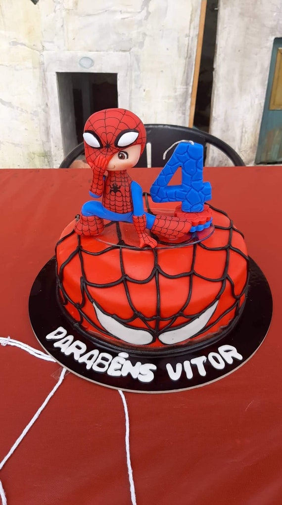 Decorazione per torta ispirata a Spider-Man Candela di compleanno Festa di  supereroi Cappello Torta per ragazzo Decorazione Festa per bambini 14 cm  Blu e rosso -  Italia