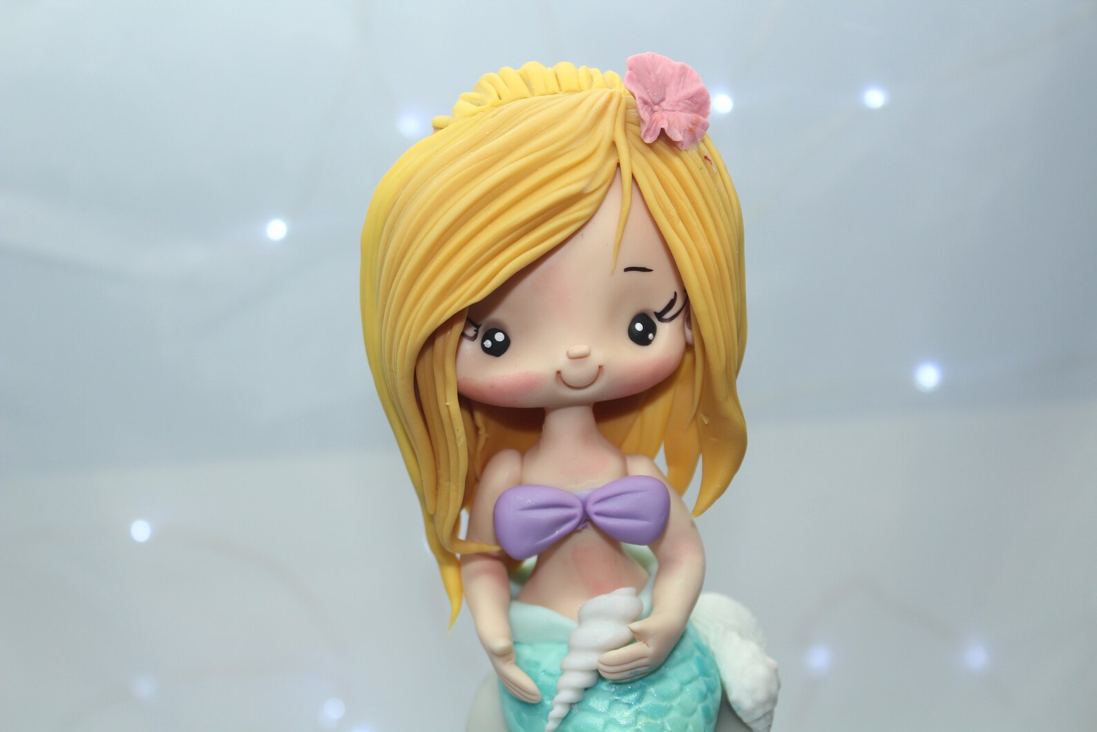 Fondant Mermaid, Cold Porcelain Mermaid Doll, Under the Sea Party ...