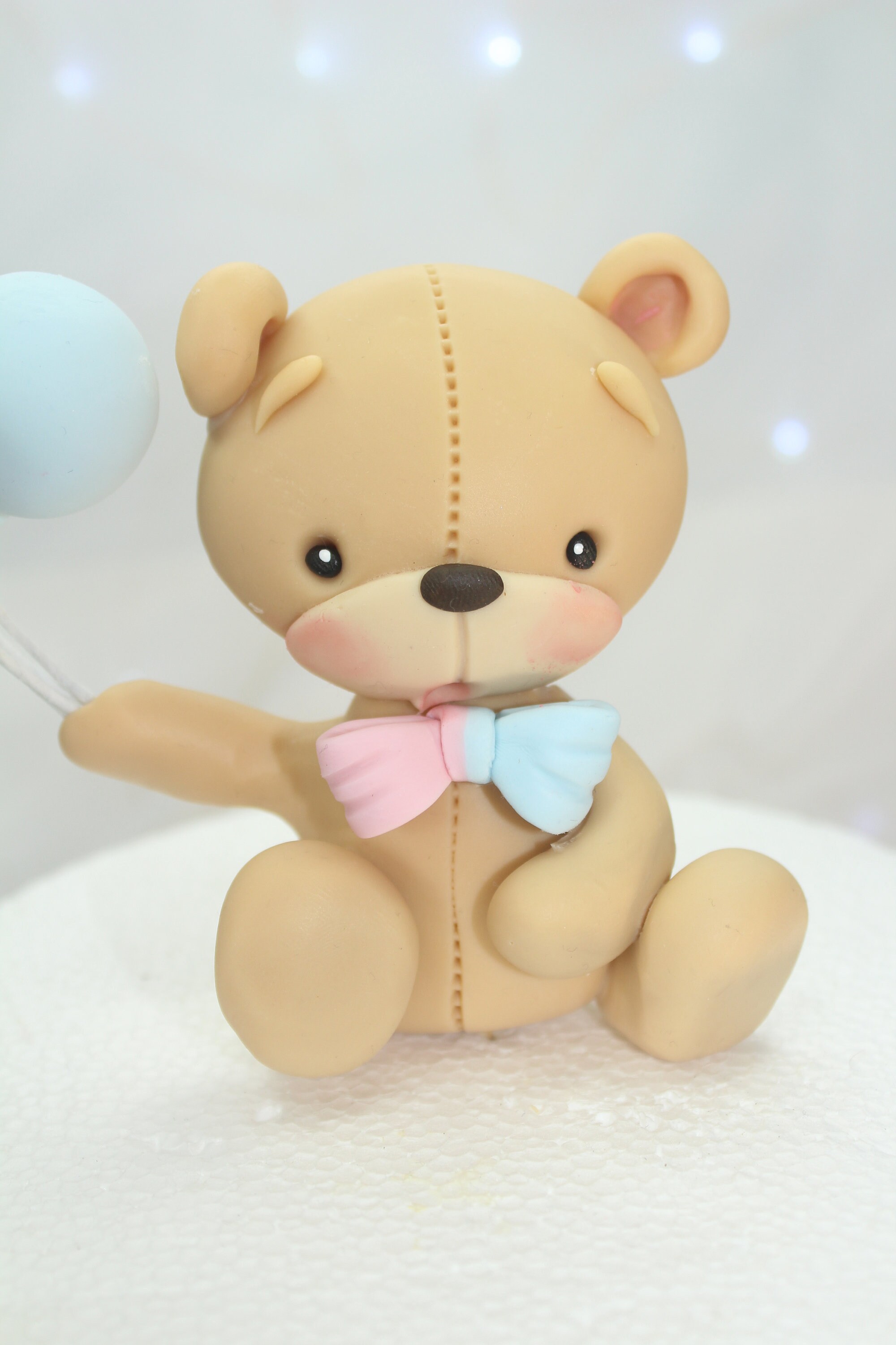 Teddy Bear Fondant Cake Topper for Reveal and Baby Shower - Etsy