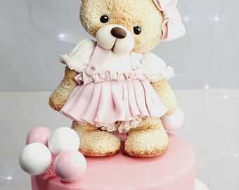 ALISSAR 32-Piece Bear Cake Toppers – We Can Bearly Wait Baby Shower Decor, Blue Theme, Cardstock - View #3