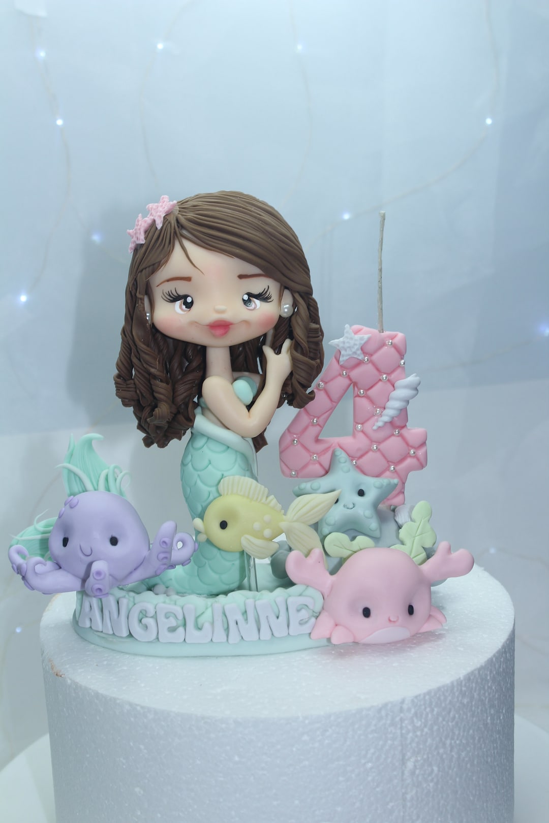Fondant Mermaid, Cold Porcelain Mermaid Doll, Under the Sea Party ...