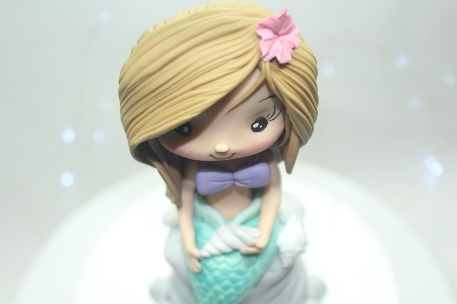 Fondant Mermaid, Cold Porcelain Mermaid Doll, Under the Sea Party ...