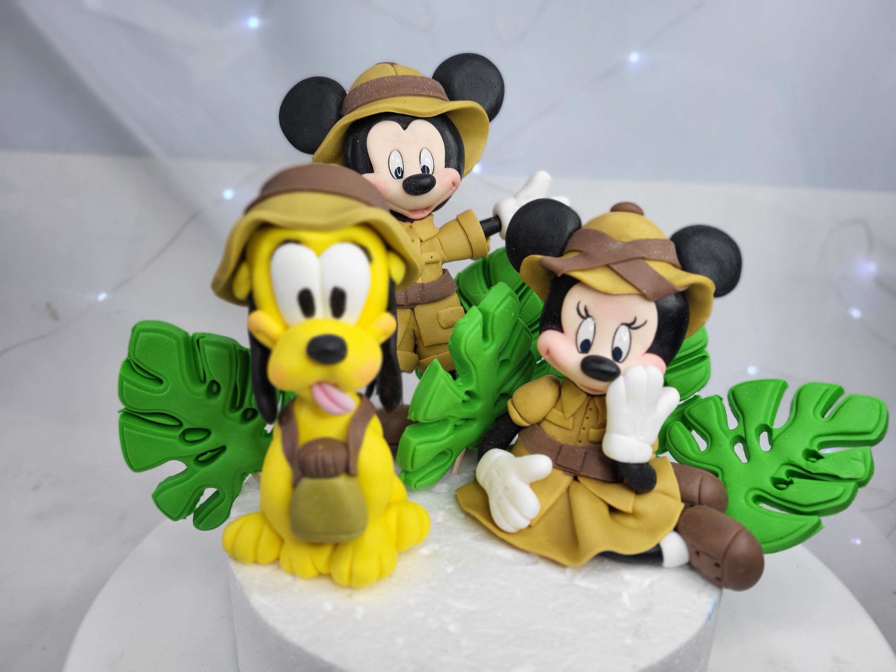 ミッキー ミニー プルート サファリ フィギュア フォンダン、動物