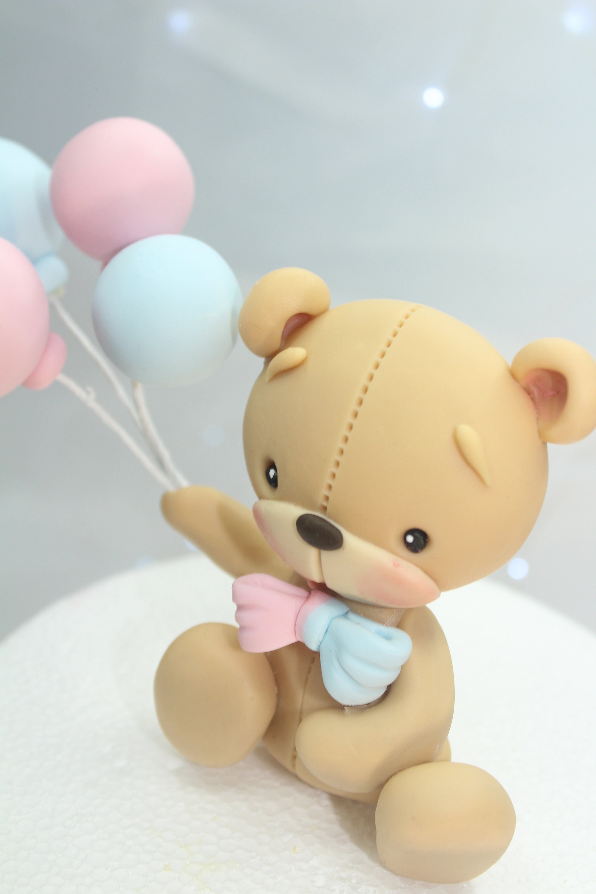 Teddy Bear Fondant Cake Topper for Reveal and Baby Shower - Etsy
