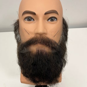 Quality beard and moustache set on 20 den lace