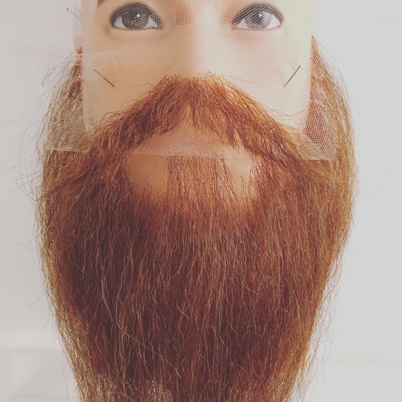 Quality Copper Long Straight Beard and Moustache for Film and Theater