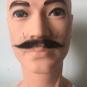 Quality black moustache for film and theater