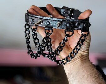 Goth style chain choker