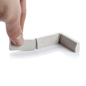 1:12 Scale Mini Curbstone (20 PK) | 112 Scale Diorama Supplies | Miniature Curbstone | Made with Real Cement